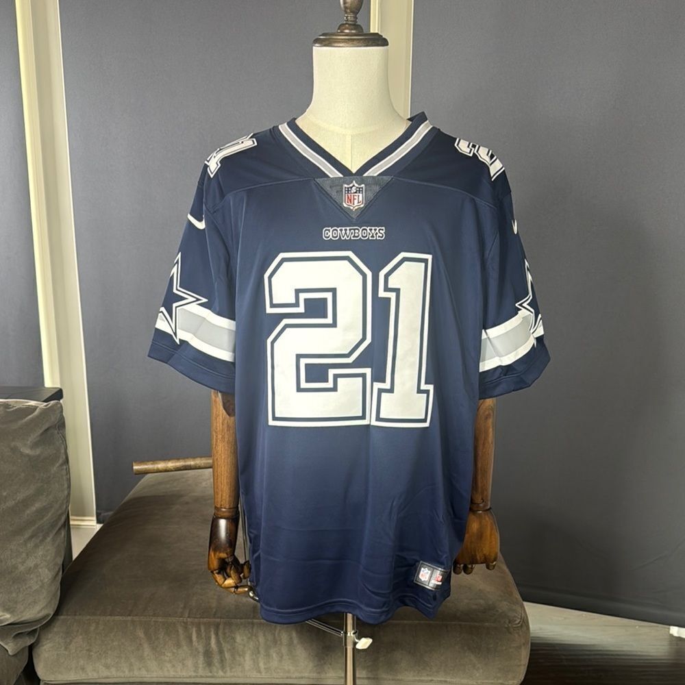 Men's Nike Ezekiel Elliott #21 Dallas Cowboys On Field Dri-Fit NFL Jersey XL NWT